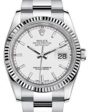 Rolex Datejust Gold/Steel White Index Dial & Fluted Bezel – NY WATCH