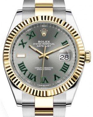 Rolex Datejust 41 Yellow Gold/Steel Slate Roman Dial Bezel Oyst – NY LAB