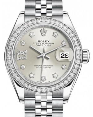Rolex Datejust 28 White Gold/Steel Silver Diamond & Diamo – NY WATCH LAB