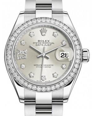 Rolex Lady Datejust 28 White Gold/Steel Silver Diamond IX Dial