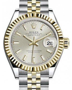Rolex Lady Datejust 28 Yellow Gold/Steel Silver Index Dial