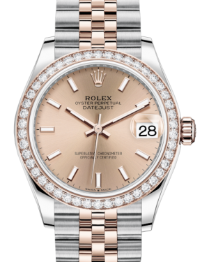 Silver and rose gold women's rolex deals