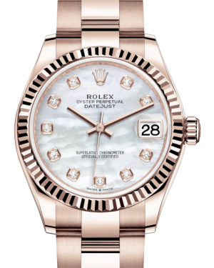 Rolex Lady Datejust 31 Rose Gold White Mother of Pearl Diamond