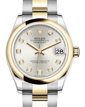 Rolex Lady-Datejust 31 Yellow Gold/Steel Silver Dial & Smooth – NY WATCH LAB