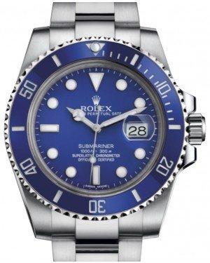 Rolex Submariner Date White Gold Blue Dial & Ceramic Bezel Oyster Bracelet 116619