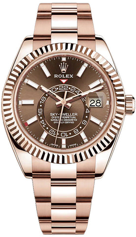 Rolex Sky-Dweller 42mm Rose Gold Chocolate Dial 336935 New 2024