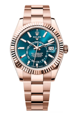 Rolex Sky-Dweller 42mm Blue Dial Rose Gold Bracelet 336935 New 2024