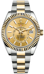 Rolex Sky-Dweller 42MM Two Tone Champagne dial 326933 - New