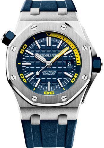 Audemars Piguet Royal Oak Offshore Diver Watch-Blue Dial 42mm-15710ST.OO.A027CA.01 - NY WATCH LAB 