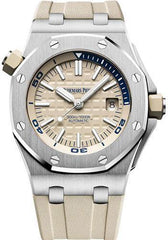 Audemars Piguet Royal Oak Offshore Diver Watch-White Dial 42mm-15710ST.OO.A085CA.01 - NY WATCH LAB 