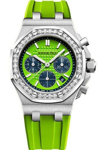 Audemars Piguet Royal Oak Offshore Selfwinding Chronograph Watch-Green Dial 37mm-26231ST.ZZ.D038CA.01 - NY WATCH LAB 