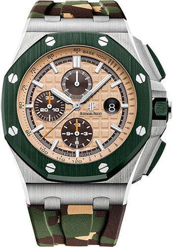 Audemars Piguet Royal Oak Offshore Selfwinding Chronograph Watch-beige Dial 44mm-26400SO.OO.A054CA.01 - NY WATCH LAB 