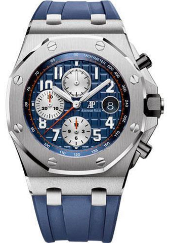 Audemars Piguet Royal Oak Offshore Chronograph Watch-Blue Dial 42mm-26470ST.OO.A027CA.01 - NY WATCH LAB 