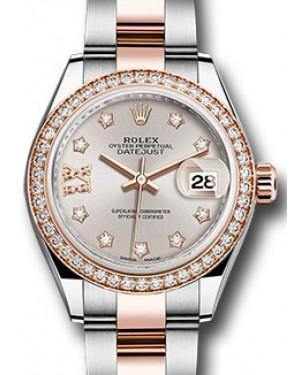 Rolex Datejust 28 279381 Sundust Diamond Roman 9 o' Clock Diamond Bezel Rose Gold & Stainless Steel Oyster - Fresh - NY WATCH LAB 