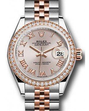 Rolex Datejust 28 279381 Sundust Roman Diamond Bezel Rose Gold & Stainless Steel Jubilee - Fresh - NY WATCH LAB 
