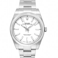 Rolex Oyster Perpetual Stainless Steel 39mm White Dial 114300