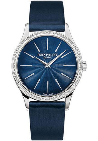 Patek Philippe 33mm Ladies' Calatrava Watch Blue Dial 4897/300G - NY WATCH LAB 