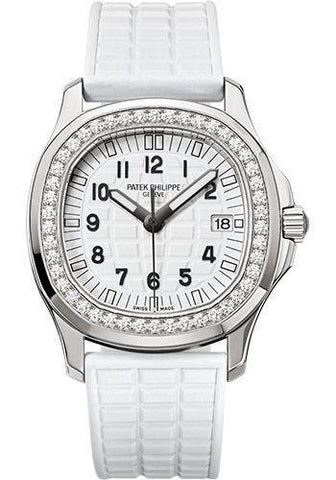 Patek Philippe 35.6mm Aquanaut Luce Glitter White Watch White Dial 5067A - NY WATCH LAB 