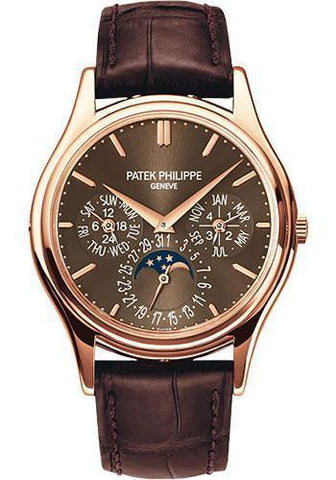 Patek Philippe 37.2mm Perpetual Calendar Moonphase Grand Complication Watch Brown Dial 5140R - NY WATCH LAB 