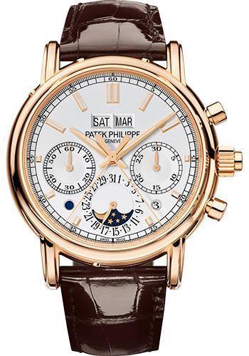 Patek Philippe 40.2mm Grand Complications Split Seconds Chronograph Pertetual Calendar Watch Silver Dial 5204R - NY WATCH LAB 