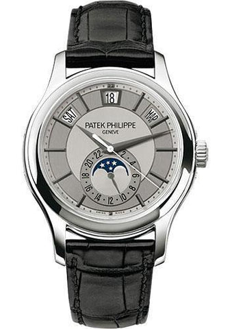 Patek Philippe 40mm Annual Calendar Compicated Watch Rhodium Dial 5205G - NY WATCH LAB 