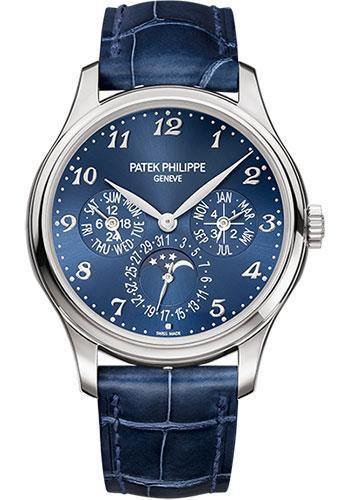 Patek Philippe 39mm Men Grand Complications Perpetual Calender Moonphase Watch Blue Dial 5327G - NY WATCH LAB 