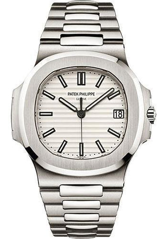 Patek Philippe 40mm Men Nautilus Watch White Dial 5711/1A - NY WATCH LAB 