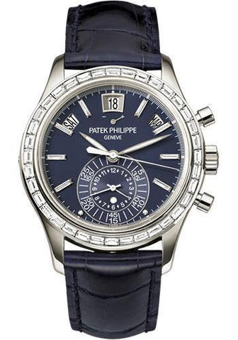 Patek Philippe 40.5mm Annual Calendar Chronograph Complications Watch Blue Dial 5961P - NY WATCH LAB 