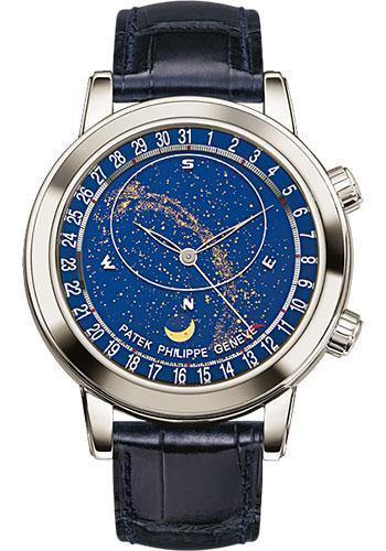 Patek Philippe 44mm Grand Complication Celestial Moon Age Watch Black Dial 6102P - NY WATCH LAB 