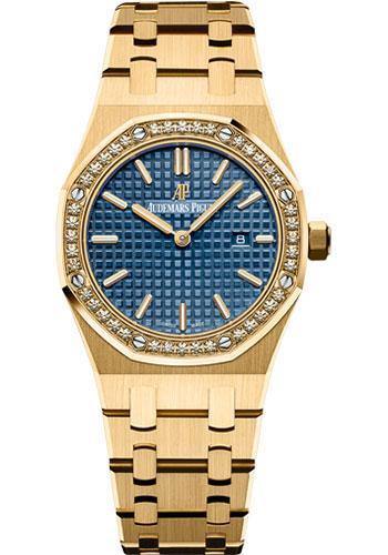 Audemars Piguet Royal Oak Quartz Watch-Blue Dial 33mm-67651BA.ZZ.1261BA.02 - NY WATCH LAB 