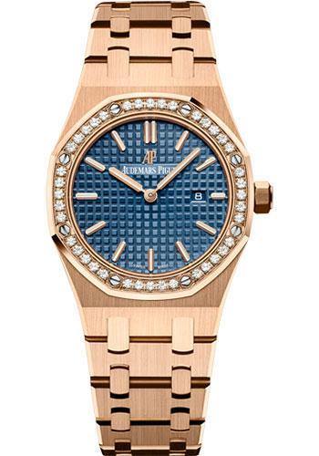 Audemars Piguet 33MM Blue Dial Royal Oak Quartz Watch