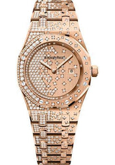 Audemars Piguet Royal Oak Quartz Watch-Pink Dial 33mm-67654OR.ZZ.1264OR.01 - NY WATCH LAB 