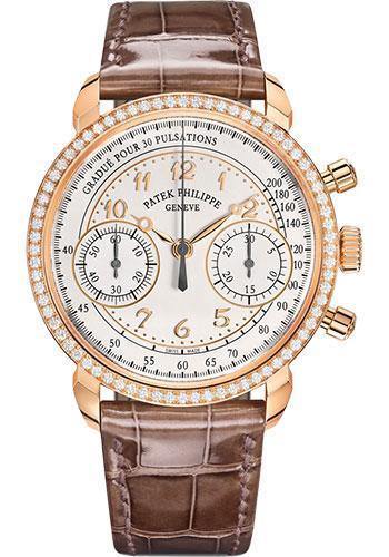 Patek Philippe 38mm Complications Chronograph - Rose Gold - Silvery Opaline Dial Opaline Dial 7150/250R - NY WATCH LAB 
