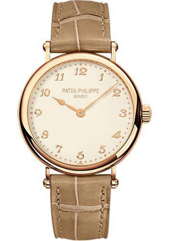Patek Philippe 34.6mm Ladies Calatrava Watch Cream Dial 7200R - NY WATCH LAB 
