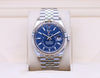 Rolex Sky-Dweller Stainless Steel Blue Index Dial Fluted White Gold Bezel Jubilee Bracelet 326934 - New