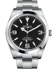 Rolex Explorer 39mm Stainless Steel Black Dial Oyster Band 214270