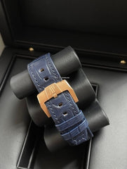 Audemars Piguet Chronograph Rose Gold/Blue Dial Alligator Leather Strap 2021 New 26393OR.OO.A321CR.01