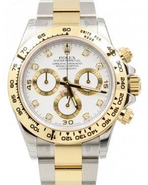 Rolex Daytona Yellow Gold/Steel White Diamond Dial Yellow Gold Bezel & Oyster Bracelet 116503