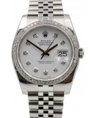 Rolex Datejust 36 White Gold/Steel White Dial & Diamond Bezel Jubilee Bracelet 116200