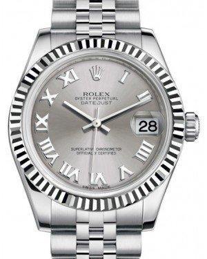 Rolex Datejust 31mm Lady Midsize White Gold/Steel Rhodium Roman