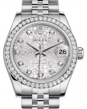 Rolex Datejust 31 Lady Midsize White Gold/Steel Silver Jubilee Diamond Dial & Diamond Bezel Jubilee Bracelet 178384 - Fresh - NY WATCH LAB 
