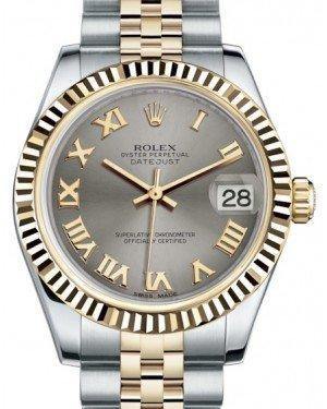 Rolex Datejust 31 Lady Midsize Yellow Gold/Steel Steel Roman Dial & Fluted Bezel Jubilee Bracelet 178273 - Fresh - NY WATCH LAB 
