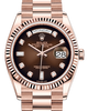 Rolex Day-Date 36mm Everose gold brown ombré, diamond-set dial 128235
