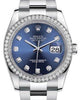 Rolex Datejust 36 White Gold/Steel Blue Diamond Dial & Diamond Bezel Oyster Bracelet 116244