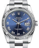 Rolex Datejust 36 White Gold/Steel Blue Roman Dial & Fluted Bezel Oyster Bracelet 116234