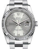 Rolex Datejust 36 White Gold/Steel Rhodium Roman Dial & Fluted Bezel Oyster Bracelet 116234