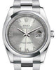 Rolex Datejust 36 Stainless Steel Rhodium Roman Dial & Smooth Domed Bezel Oyster Bracelet 116200