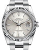 Rolex Datejust 36 White Gold/Steel Silver Index Dial & Fluted Bezel Oyster Bracelet 116234
