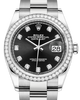 Rolex Datejust 36 White Gold/Steel Black Diamond Dial & Diamond Bezel Oyster Bracelet 126284RBR