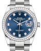 Rolex Datejust 36 White Gold/Steel Blue Diamond Dial & Diamond Bezel Oyster Bracelet 126284RBR